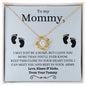 To My Mommy | Little Blue Bump Love Knot Necklace
