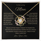 To My Loving Mom | Grateful Love Knot Necklace