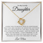To My Lovely Daughter | Win or Learn Love Knot Necklace