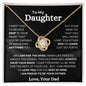 To My Daughter | Aim For The Skies Love Knot Necklace