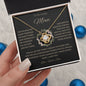 To My Loving Mom | Grateful Love Knot Necklace