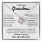 To My Loving Grandma | Forever Grateful Love Knot Necklace