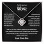 To My Loving Mom | Thank You Love Knot Necklace