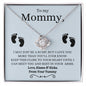 To My Mommy | Little Blue Bump Love Knot Necklace