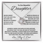 To Our Beautiful Daughter | Believe In Yourself Love Knot Necklace