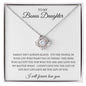To My Bonus Daughter | Love You Love Knot Necklace