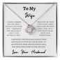 To My Wife | Can't Live Without You - Love Knot Necklace