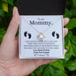 To My Mommy | Little Blue Bump Love Knot Necklace