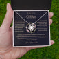 To My Loving Mom | Grateful Love Knot Necklace