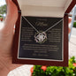 To My Loving Mom | Grateful Love Knot Necklace