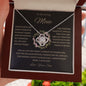 To My Loving Mom | Grateful Love Knot Necklace