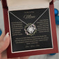 To My Loving Mom | Grateful Love Knot Necklace