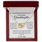 To My Gorgeous Granddaughter | Someday Interlocking Heart Necklace