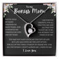 To My Bonus Mom | I Love You Forever Love Necklace