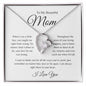 To My Beautiful Mom | Thank You Forever Love Necklace