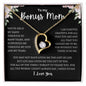 To My Bonus Mom | I Love You Forever Love Necklace