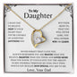 To My Daughter | Never Forget Forever Love Necklace