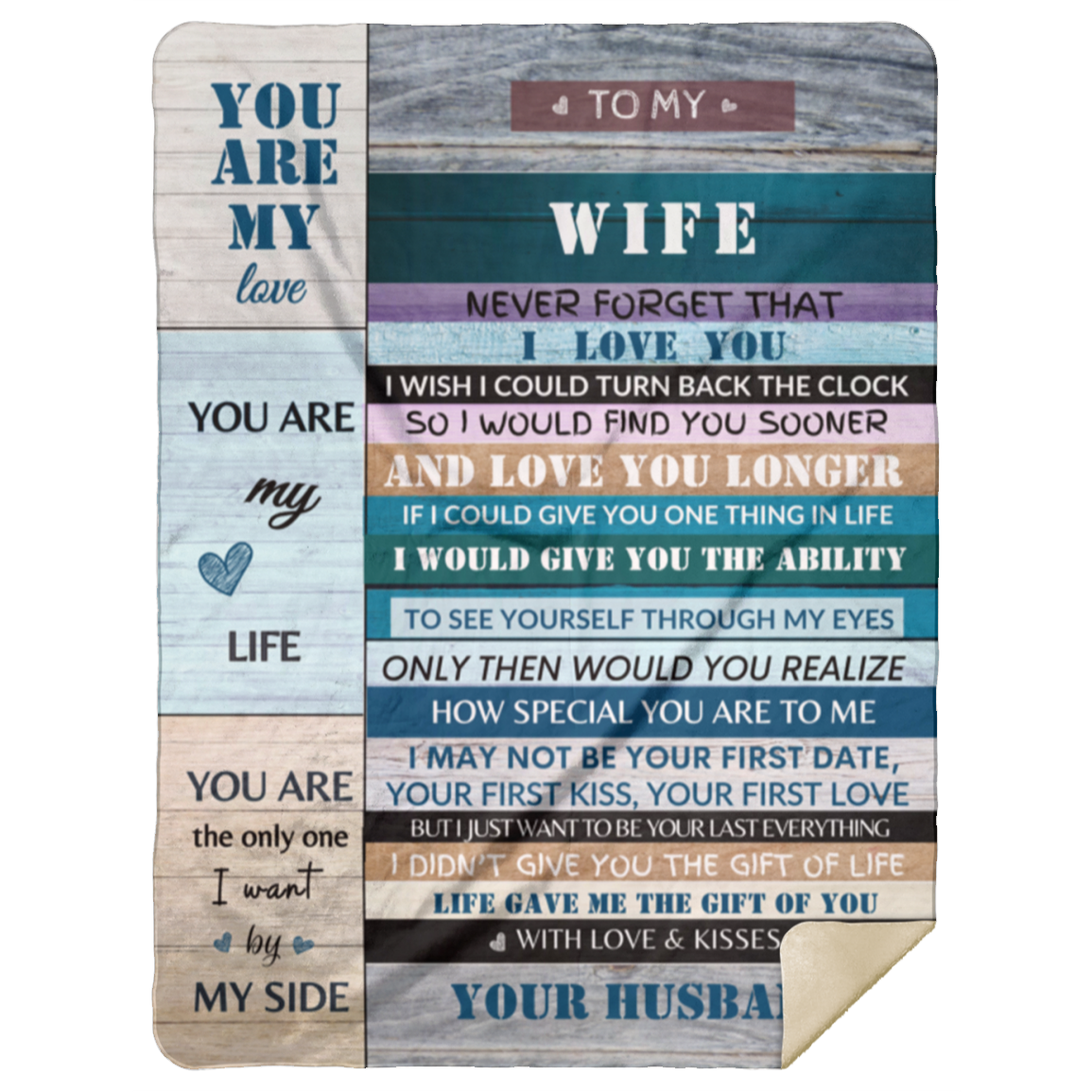 To My Wife | You Are My Love Premium Blanket