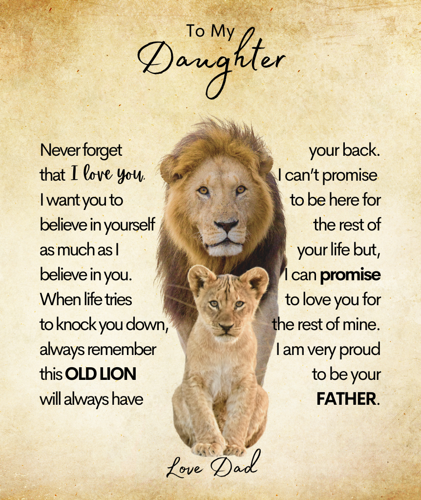To My Daughter From Dad | This Old Lion Blanket