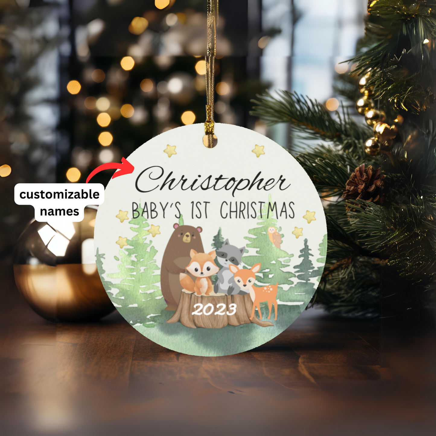 Baby Animals First Christmas Ornament