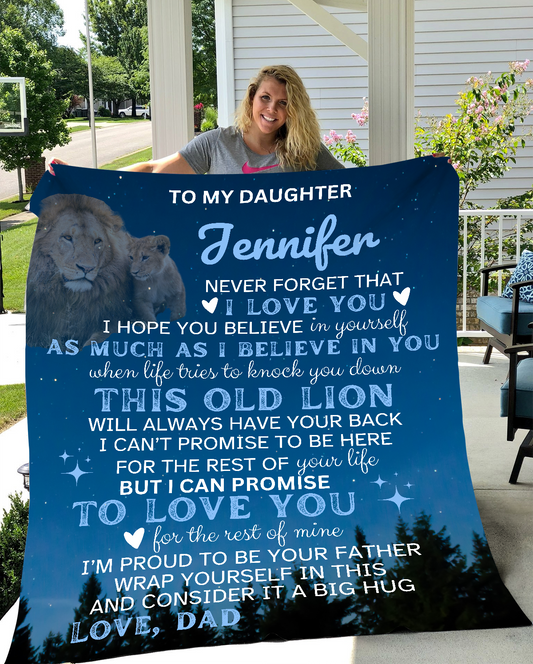 To My Daughter From Dad | I Love You Personalized Blanket
