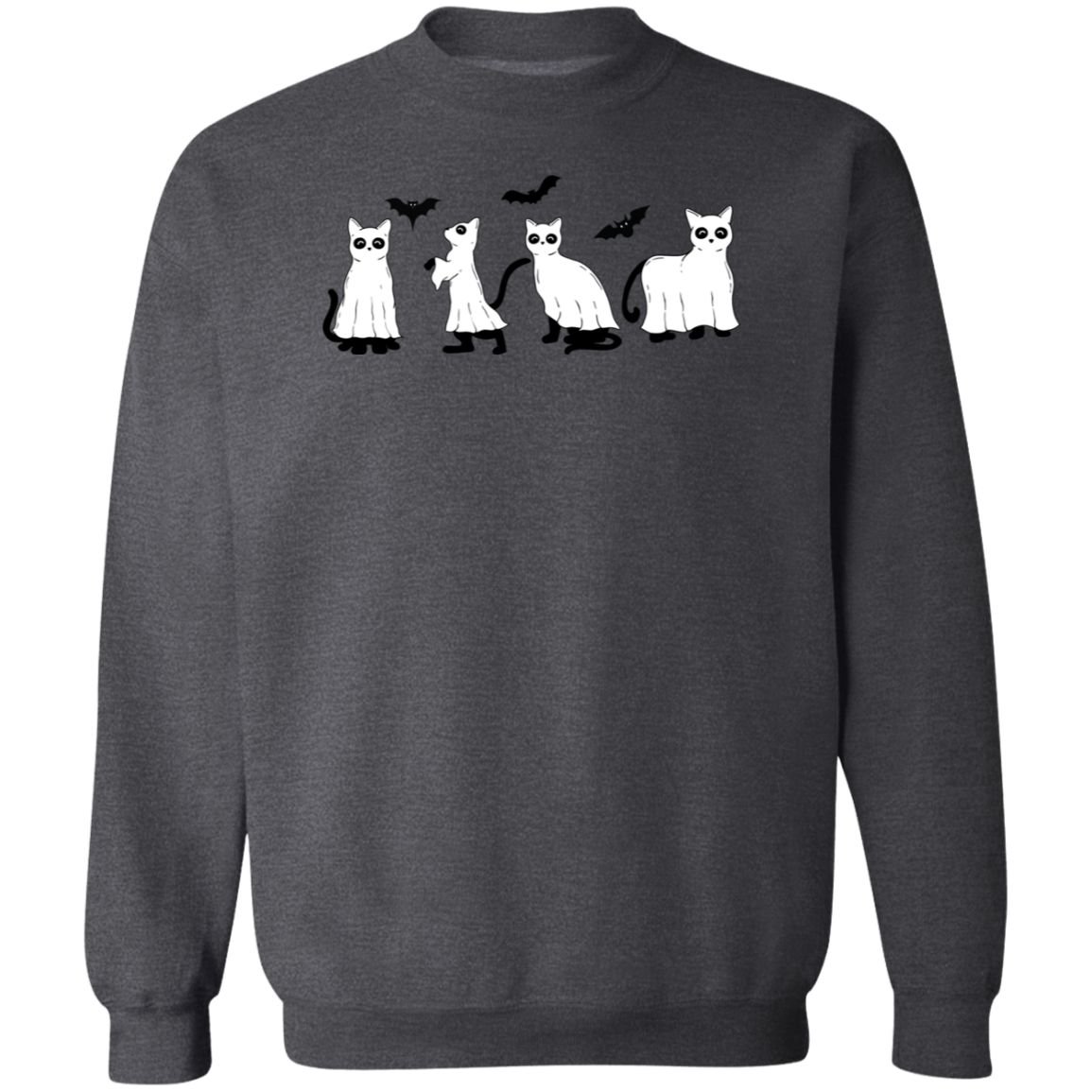 Whiskered Whispers: Premium Cat Ghost Halloween Shirt