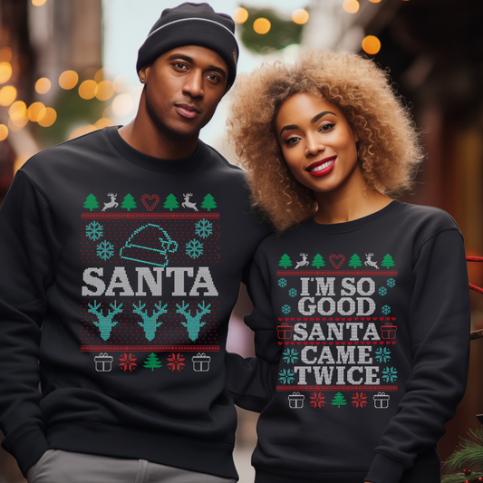 Couples Matching Ugly Christmas Sweaters