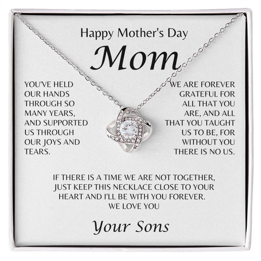 Happy Mother's Day Mom - Grateful Love Knot Necklace