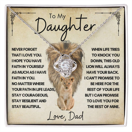 To My Daughter | This Old Lion Love Knot Knecklace