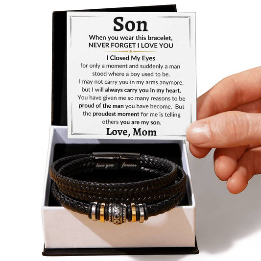To My Son | Never Forget Men's Bracelet