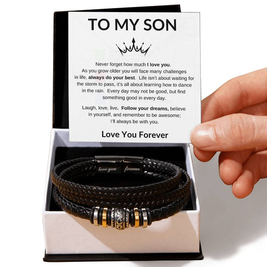 To My Son | Love You Forever Men's Bracelet
