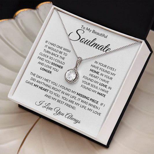 To My Beautiful Soulmate | In Your Eyes Eternal Hope Necklace