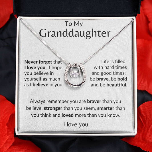 To My Granddaughter | Brave Lucky in Love Necklace