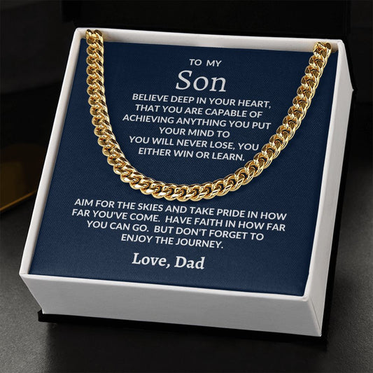 To My Son | Never Lose Cuban Link Chain