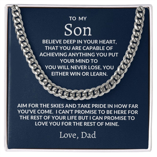 To My Son | Achieving Cuban Link Chain