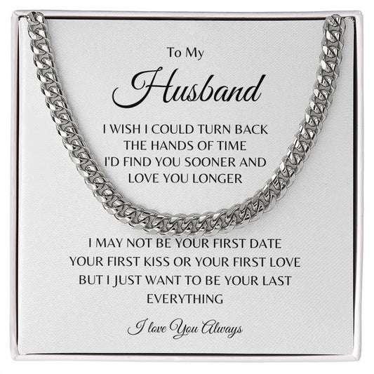 To My Husband | I Wish Cuban Link Chain