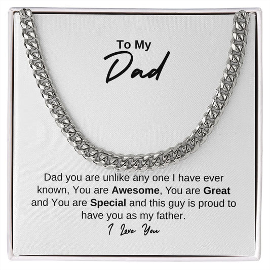 To My Dad | Awesome Cuban Link Chain