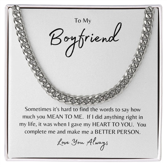 To My Boyfriend | Mean To Me Cuban Link Chain