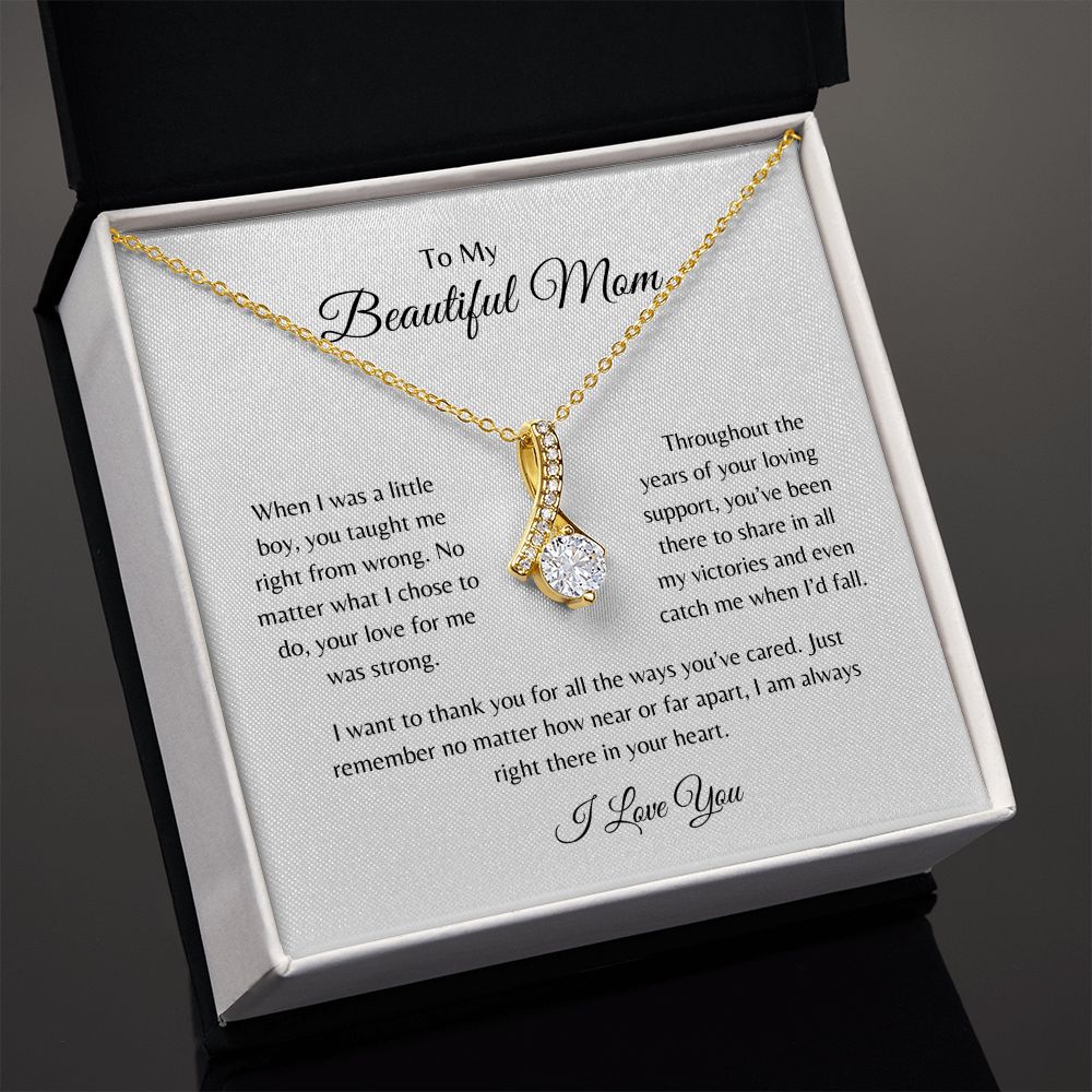 To My Beautiful Mom | Thank You Alluring Beauty Necklace From Son