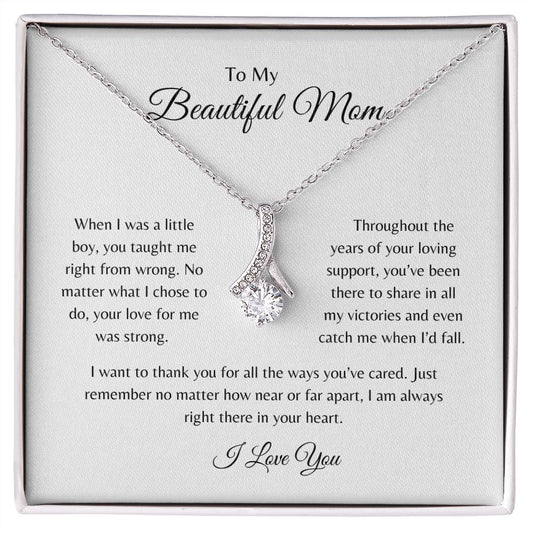 To My Beautiful Mom | Thank You Alluring Beauty Necklace From Son