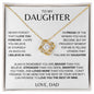 [ALMOST GONE] To My Daughter | Proud Love Knot Necklace