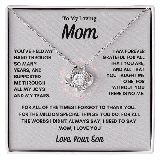 To My Loving Mom | My Joy Love Knot Necklace