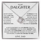 [ALMOST GONE] To My Daughter | Proud Love Knot Necklace