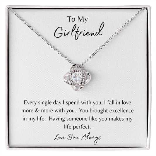 To My Girlfriend | Fall In Love Love Knot Necklace