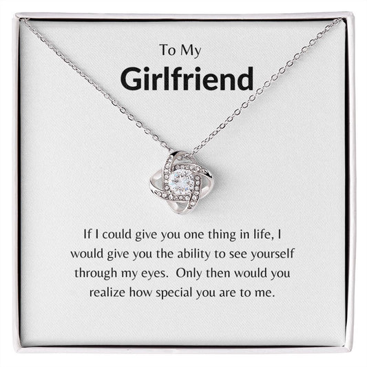 To My Girlfriend | One Thing Love Knot Necklace