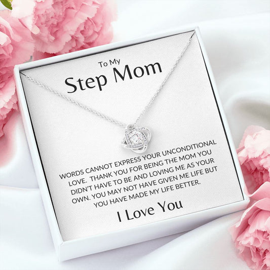 To My Step Mom | Unconditional Love Knot Necklace