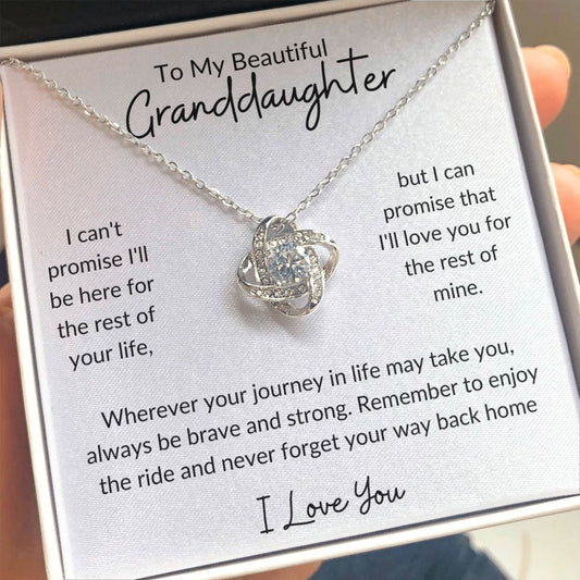 To My Beautiful Granddaughter | Promise Love Knot Necklace