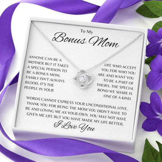 To My Bonus Mom | Special Bond Love Knot Necklace