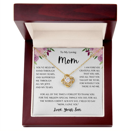 To My Loving Mom | Taught Me Love Knot Necklace