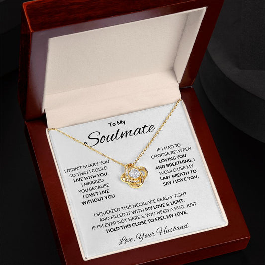 To My Soulmate | Loving You Love Knot Necklace
